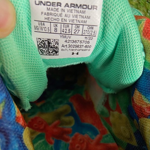 Under Armour UA Curry HOVR Splash 2 Sour Patch Shoes 3025637-600 Mens 9 NEW main image 7